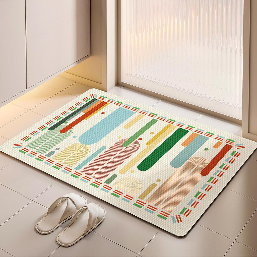 Einfache Badezimmer Diatomit Fußmatten Badezimmer Saugfähige Rutschfeste Matten Teppich Dusche Eingangstür Matte Heimdekoration