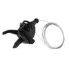 Folding Bike Thumb Shifter 7 Speed Aluminum Alloy Bike Thumb Gear Shifter for 22.2MM Handlebars Black