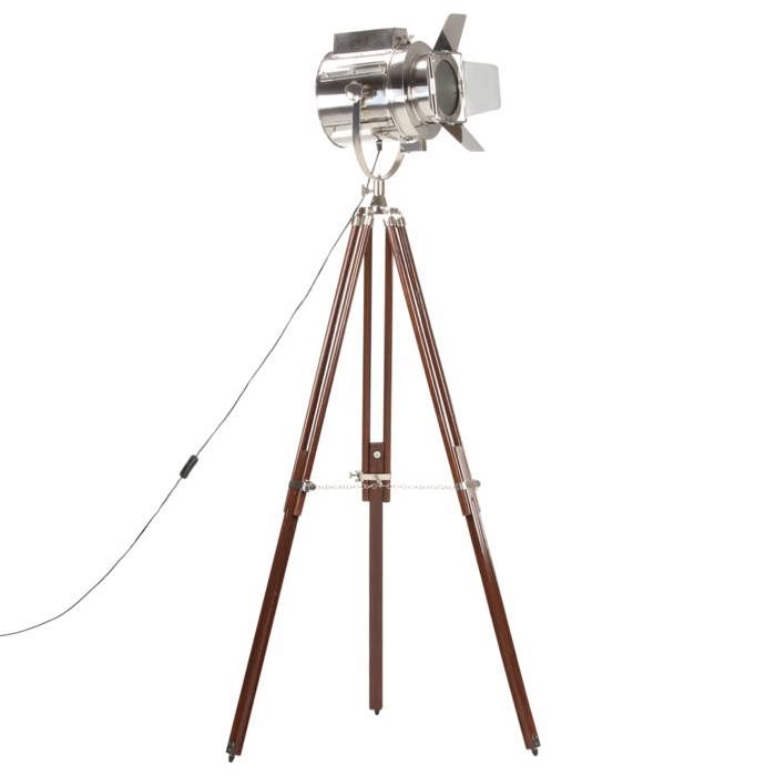 VidaXL Lampadaire à Trépied Lampe sur Pied Projecteur de Cinéma Hauteur Réglable Salon Maison Intérieur 180 cm Bois de 286106
