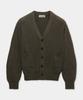 Coor V-Neck Cotton Blend Heavy Niju Cardigan (Khaki Brown)