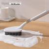 Multi-Functional Triangle Cleaning Brush with Stiff Bristles and Long Handle for Kitchen, Bathroom, and Floor Gaps