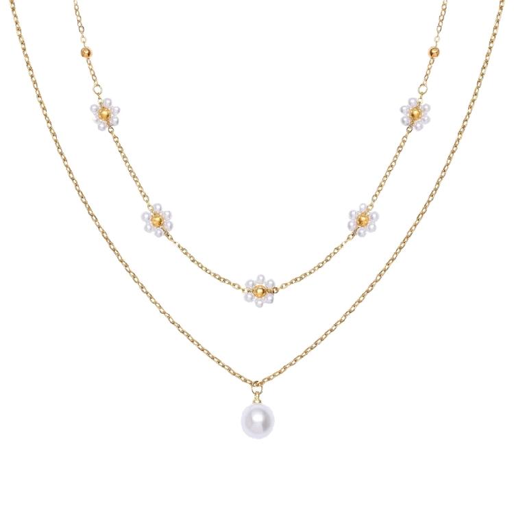 Blüteninspirierter Anhänger Halskette Flexible 45cm Kette Kupfermaterial Bequemer Alltags Schmuck