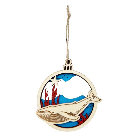 

Рождественское морское животное, подвесное украшение, Краб, Черепаха, Дельфин, Кит, деревянное многоразовое рождественское дерево, круглый орнамент, кулон, товары для вечеринок, подарок Whale