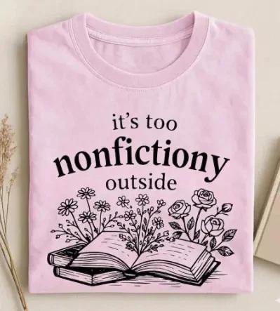 Book Lover Shirt, Introvert Reading Tee, Floral Design 3XL