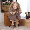 KEIUMI Reborn Baby Pop 55 cm Gouden Krullen Prinses Volledig Siliconen Vinyl Pasgeboren Poppen Speelgoed kinderen speelkameraadjes Kerstcadeau