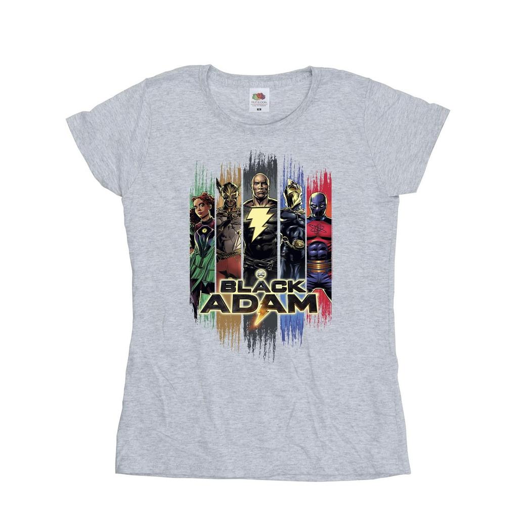 DC Comics Womens/Ladies Black Adam JSA Complete Group Cotton T-Shirt