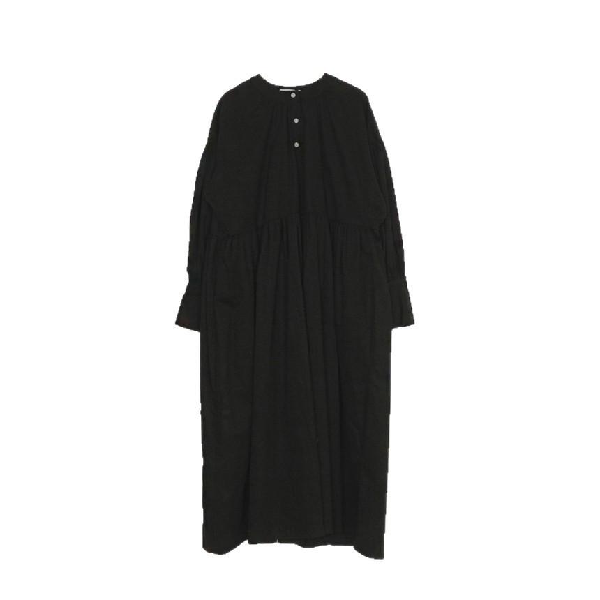 

2026 Early Spring Korean Chic Minimalist Puff Sleeve Dress for Women One Size
