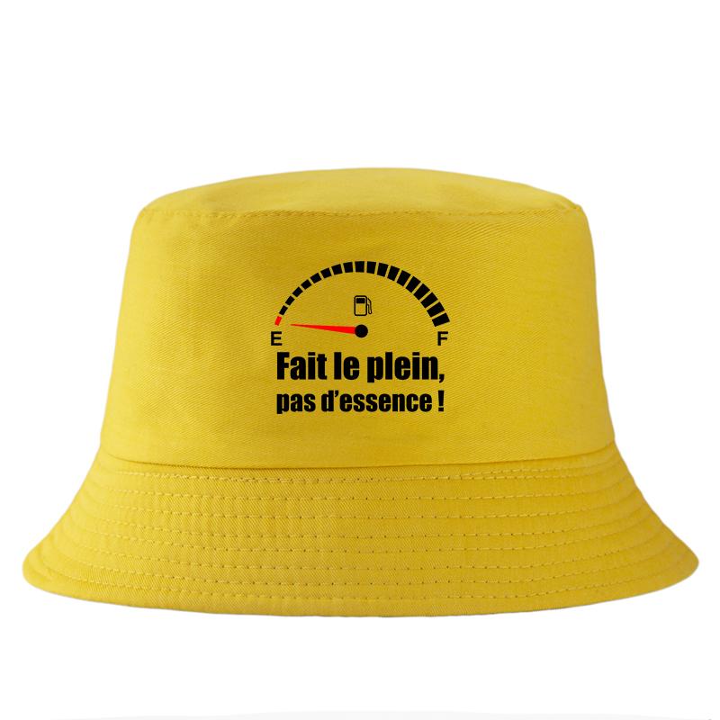 French Slogan Fait Le Plein Pas DEssence Bucket Hat Funny Gas Gauge Sun Cap Women Unisex Cotton Outdoor Summer FisherUnisex Hat Bob