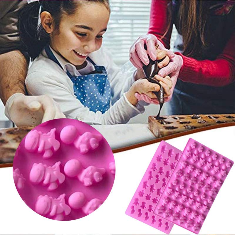 1pc Dinosaur Gummy Molds Dinosaur Candy Molds Silicone 48-Cavity for Candy Chocolate Jelly Ice Cube