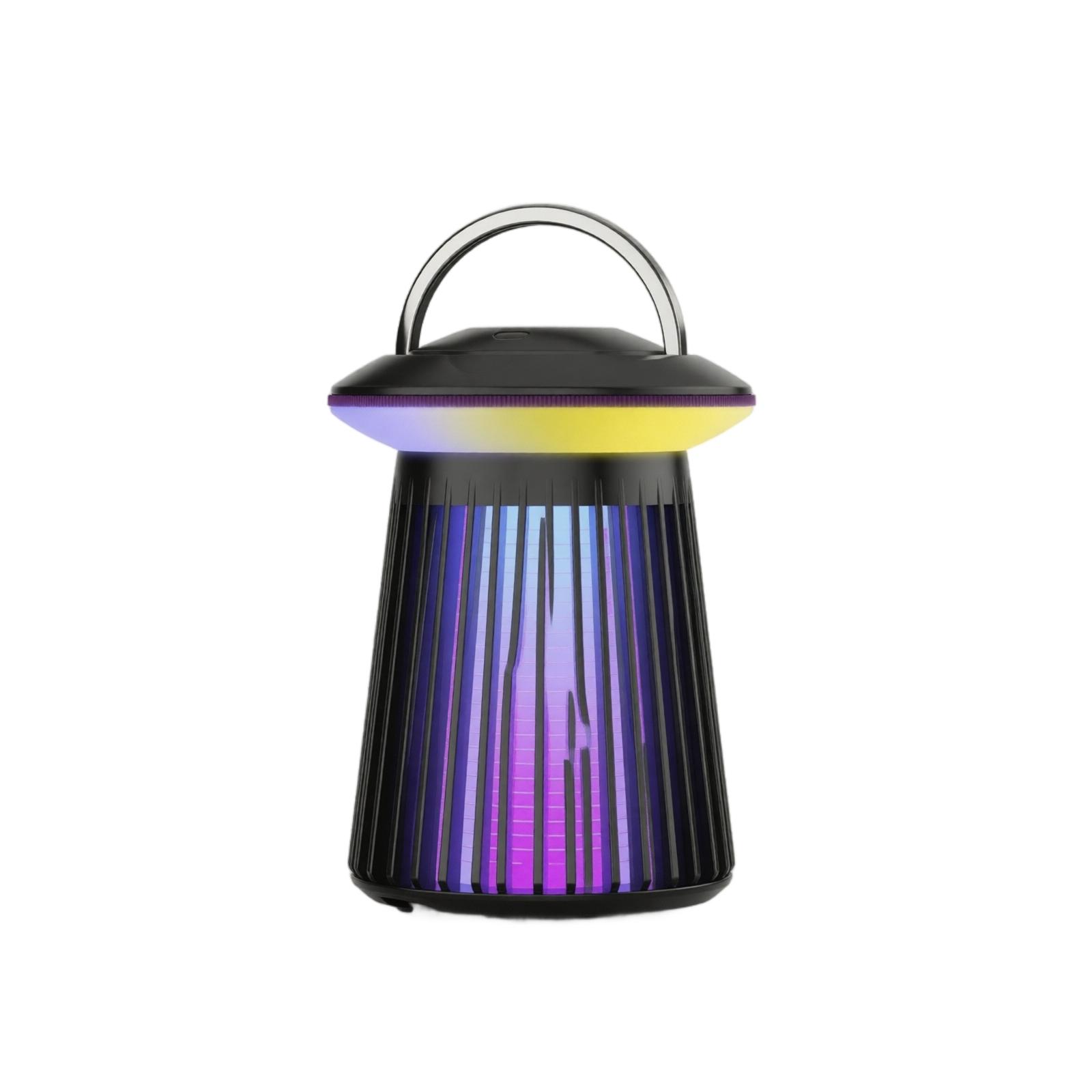 Electric Mosquito Killer Lamp Rechargeable Outdoor Camping Insect Zapper USB Powered Mosquito Trap Device with Hanging Handle and Silent Operation One Size фиолетовый