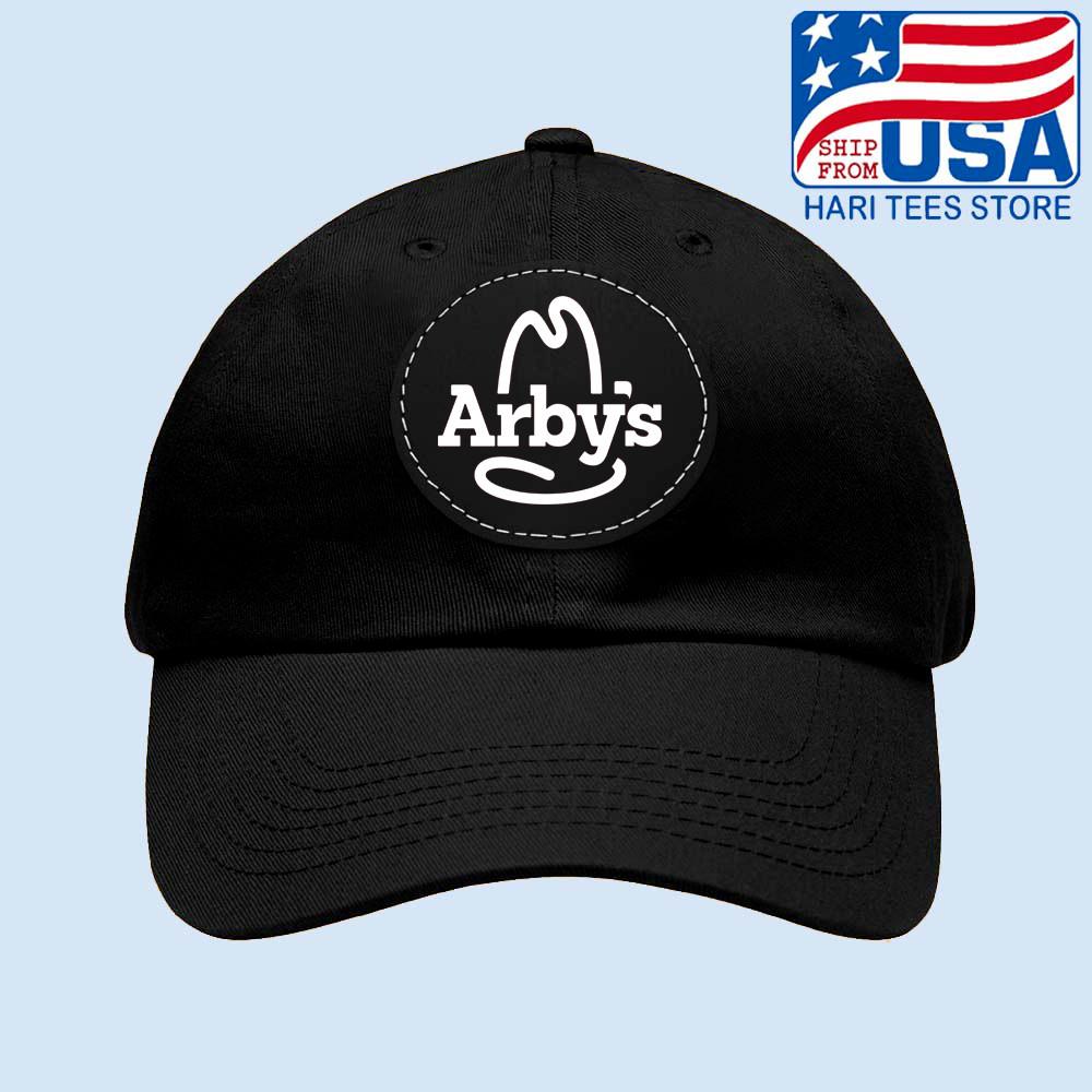 Arby s Sugar Land Texas Restaurant Black Dad Hat Leather Patch Adjustable Size Unisex T-Shirt XXXXL