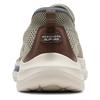Skechers Slip-Ins Comfortable Walking Shoes Easy On And Off Lightweight Breathable Low Top Casual Shoes Men sneakers Gray Brown 211085-TPE