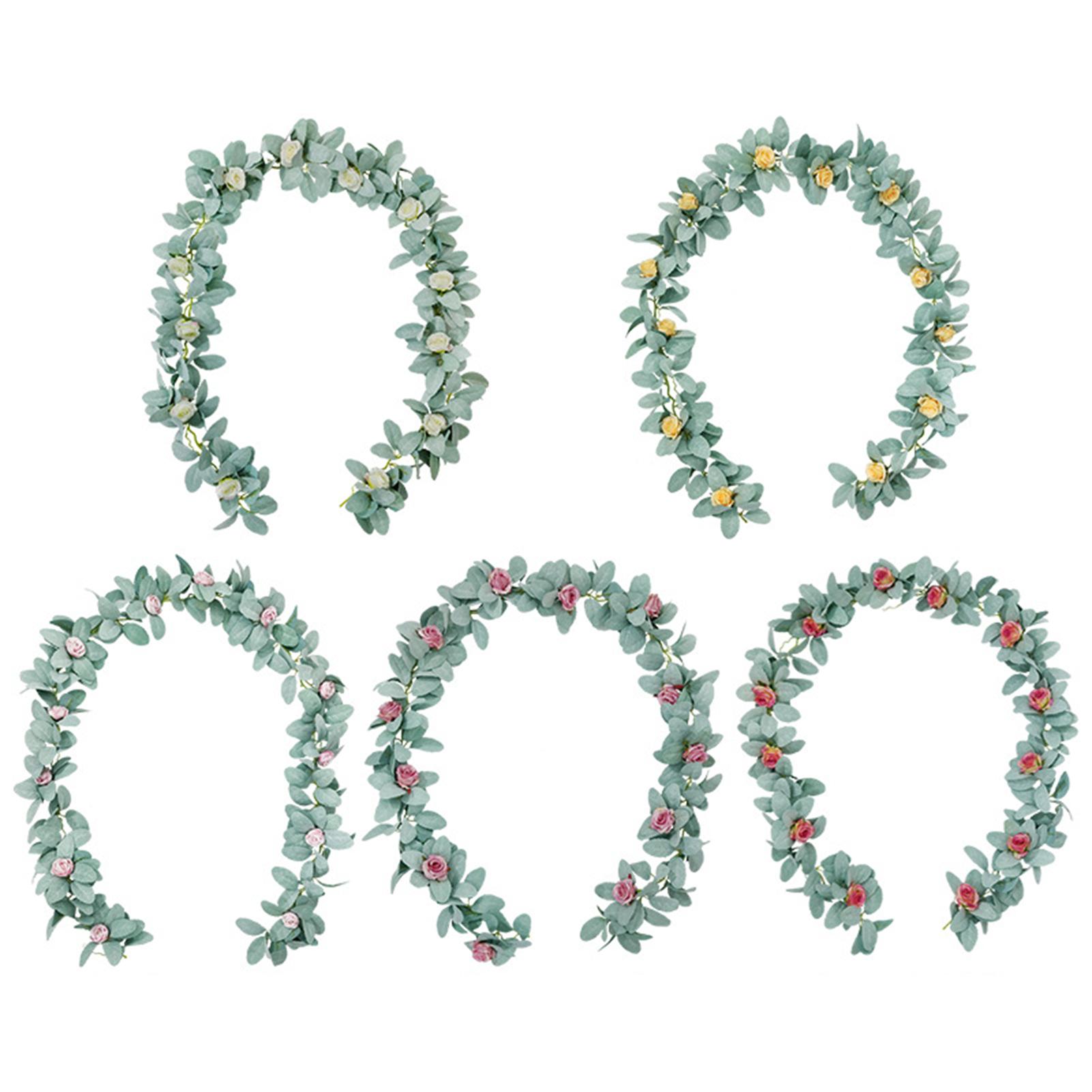 

226 см искусственные цветы виноградная лоза роза овечья форма уха лист домашнее свадебное украшение