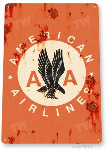 

AMERICAN AIRLINES x TIN SIGN AVIATION AIRPLANE AIRCRAFT RETRO LOGO BADGEAluminum 20x30cm（7.8x11.8inch）