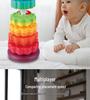 Cross-Border Rainbow Rotating Stacking Tower: Infant Cognitive Enlightenment & Geometric Education Toy