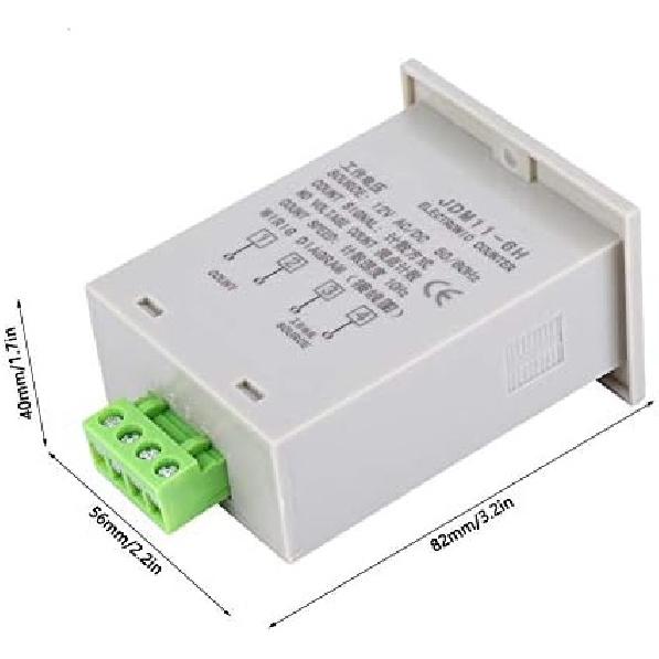 Electronic Counter,JDM11-6H No Voltage Counter 6 Digits Electronic LED Digital Display Counter Relay(AC110V)