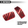 Motoforti Brake and Accelerator Pedal Covers for Chevy Cruze Black and 1 Set 2009-2020, Metal, Red,