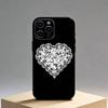 Lace   Phone Case For iPhone 17,16,15,14,13,12,11 Plus,Pro Max,XS,Soft Silicone Black Cover