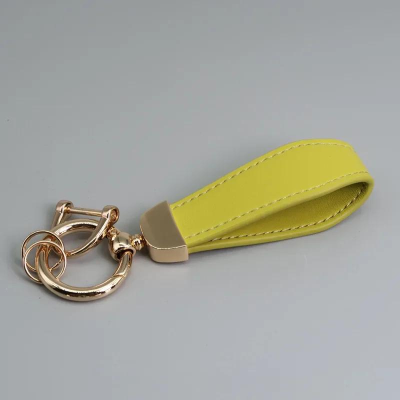 Custom LOGO Vintage PU Leather Keychain Laser Engrave Metal Car Keyring Personalize Texts Key Chains for Men and Women Gift