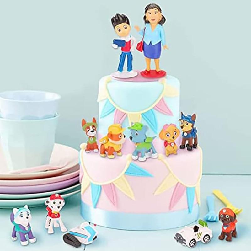 Omelivon 11-Piece Paw Patrol Figurine Set, Multicolor Decor Action Figures, Kids Toy Collection