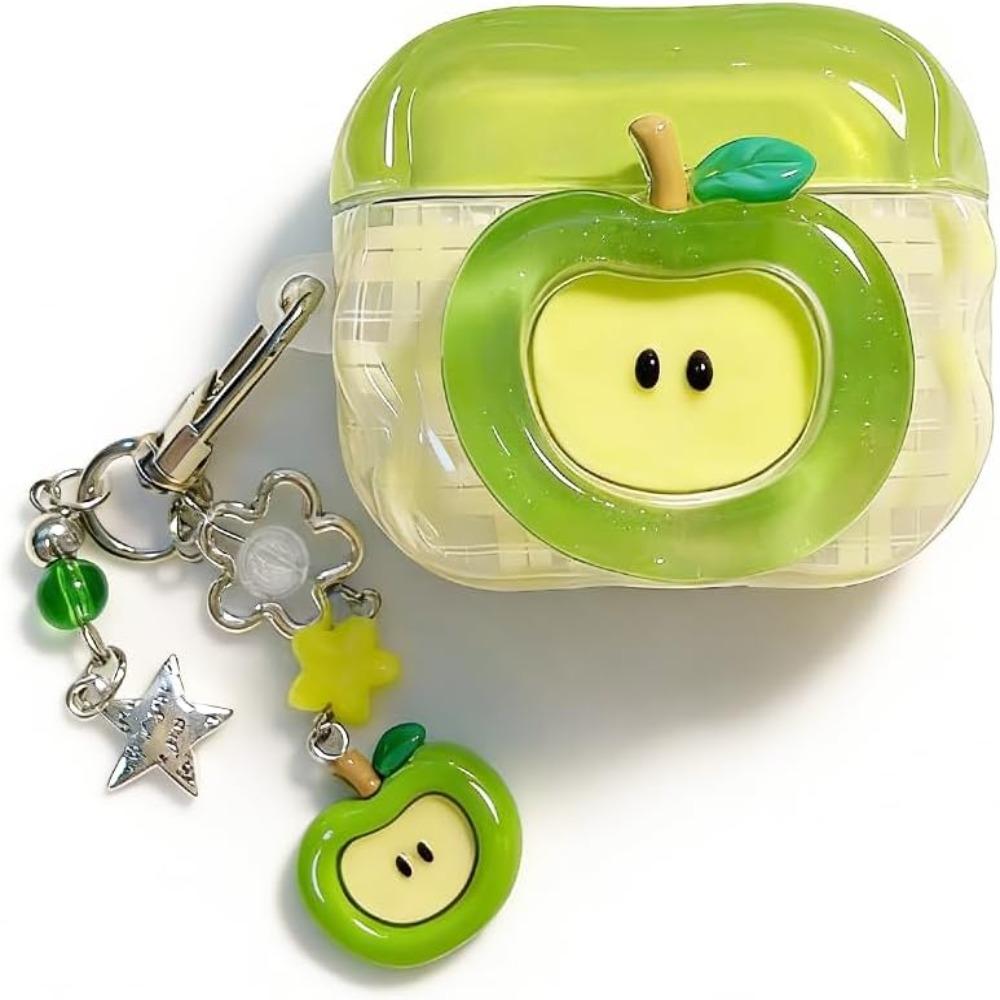 Apple Shaped Earphone Case TPU Anti Drop Headphone Protector Shockproof Dustproof Bluetooth Headphone Cover for Airpods 4