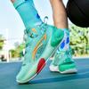 New Basketball Shoes Male Junior High School Students Rotating Buckle Running Shoes Breathable Training Non-slip Sports Shoes