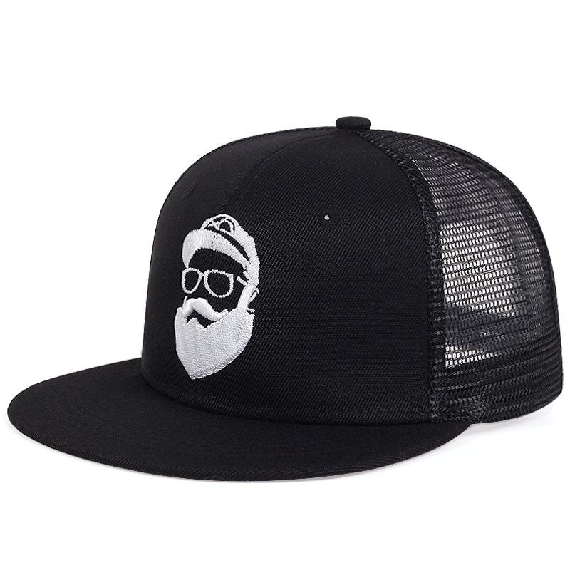 

Unisex Uncle Beard Embroidery Hip-Hop Net Hats Outdoor Adjustable Casual Baseball Caps Sunscreen Hat Adjustable