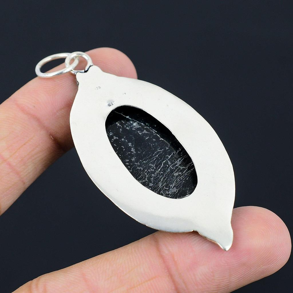 Easter Sale Sterling Silver Nepharite Stone Wedding Anniversary Unique Pendant