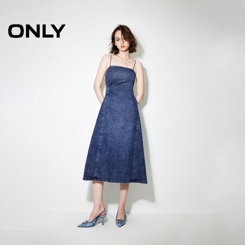 

ТОЛЬКО Женское джинсовое миди-платье на плиссированных бретелях L