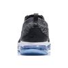 Li Ning Sword Shadow Full Palm Air Cushion Arc One Piece Knitted Shock Absorbing Running Shoes Women Running Shoes Black Gray ARHM098-2