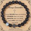 JYL TS Bracelet Men Elastic  Cross Charm Boosts Courage & Positive Energy Flow