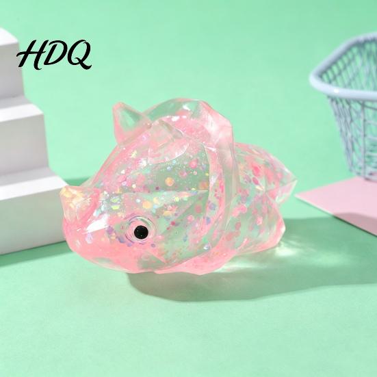 Cute Dinosaur Pinch Toy Shape Squeeze Glitter Soft for Stress Relief Slow Rebound Tactile Fidget Kids And Adults Powder