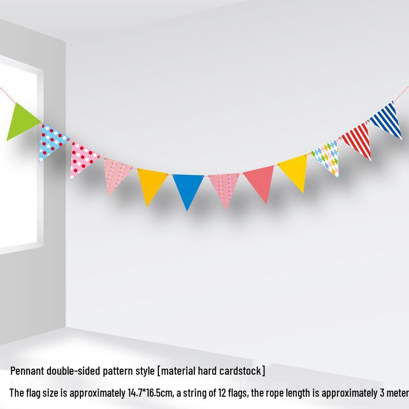 Colorful Cartoon Bunting for School, Birthday, or Kindergarten Décor