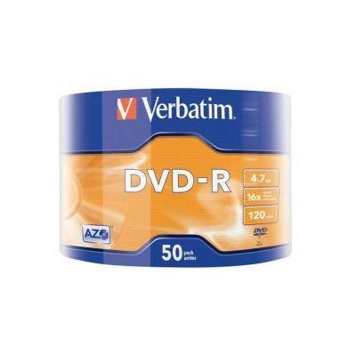 VERBATIM - Spindle De 50 DVD-R 4,7 Go 16x - Surface Argent Mat
