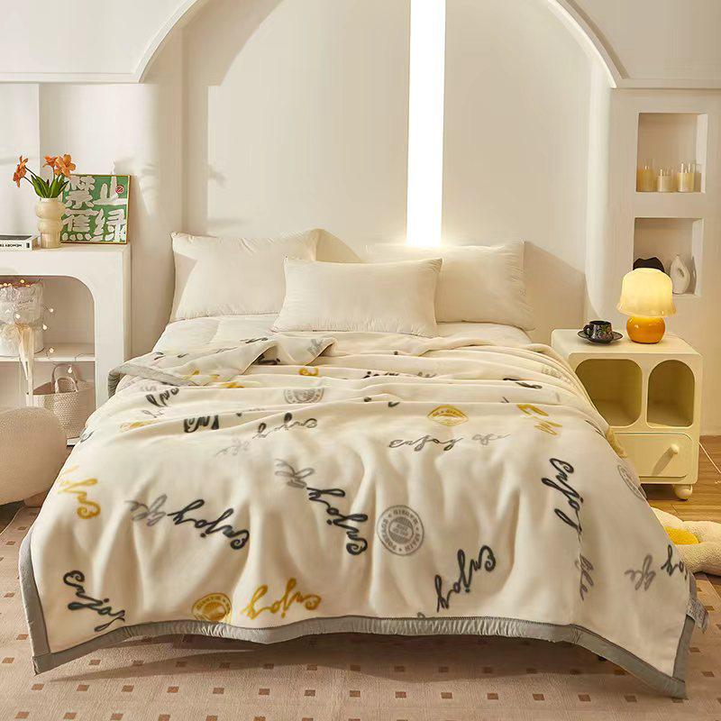 New Double-Layer Raschel Blanket - Thick Winter Nap Cover & Wedding Gift