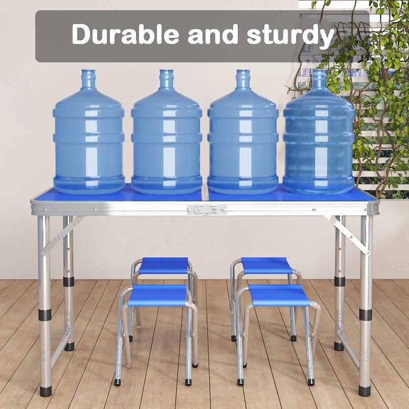 120 * 60 * 70cm 55-70cm Ayarlanabilir Yükseklik Yemek Masası Piknik Seyahat Malzemeleri Taşınabilir Dış Mekan Katlanabilir Masa