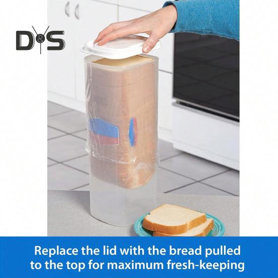 Brot Toast Aufbewahrungsbox mit luftdichtem Deckel Frische Brot Aufbewahrungsbehälter Multifunktionaler Brotlaibspender Kunststoff Sandwich Brot Keeper für