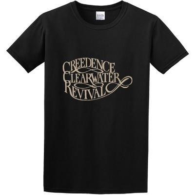 NUO FEI Creedence Clearwater Revival Band Logo T-Shirt Black