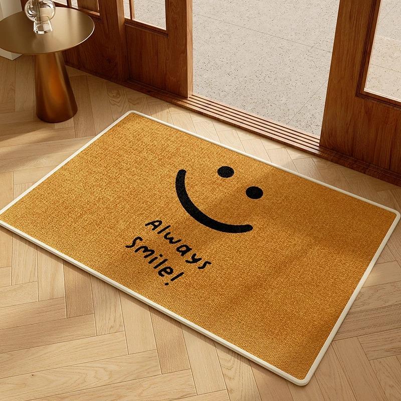 VIKAMA Welcome Entryway Door Mat, Absorbent Dirt Resist Entry Outdoor Indoor Rug Non-Slip Backing Doormat for Front Door Decor