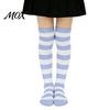 Comic-Ausstellung Outfit Accessoires Gestreifte Oberschenkelhohe Socken für Damen Mädchen, Über dem Knie Strümpfe, Mode Festlich Winter Strumpfwaren Weich Dehnbar