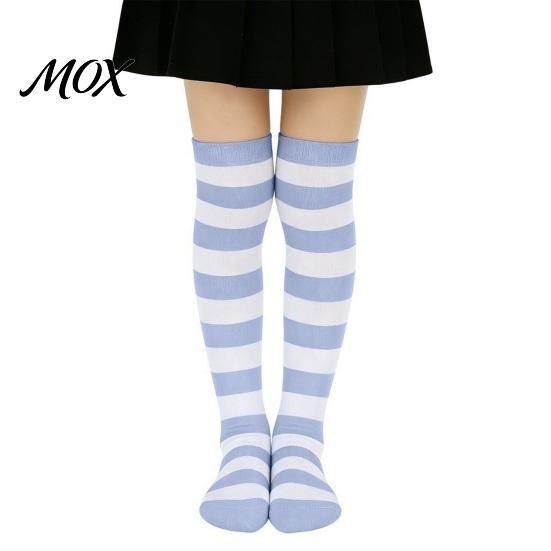 Comic-Ausstellung Outfit Accessoires Gestreifte Oberschenkelhohe Socken für Damen Mädchen, Über dem Knie Strümpfe, Mode Festlich Winter Strumpfwaren Weich Dehnbar