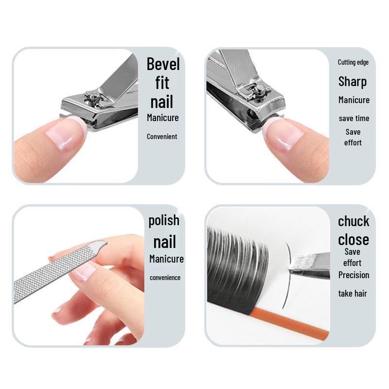 7-Piece Portable Manicure Set: Home Beauty Nail Clippers with Custom Logo Printing - Perfect for Promotional Gifts