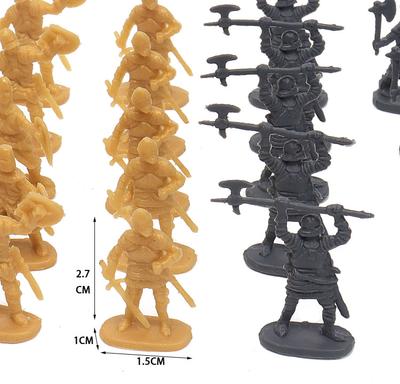 100pcs/set Ancient Soldier Miniature Decorative Model Desktop Mini Ornament Simulated Battlefield Medieval Knight Style TMZ