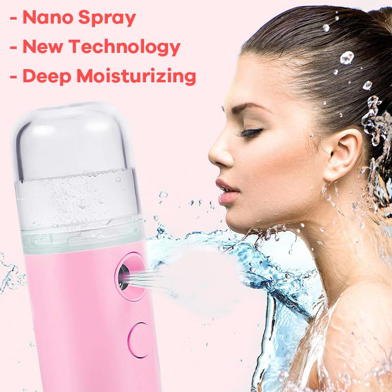 Portable 30ml USB Air Humidifier Face Hydration Sprayer for Skin Care Travel Essential