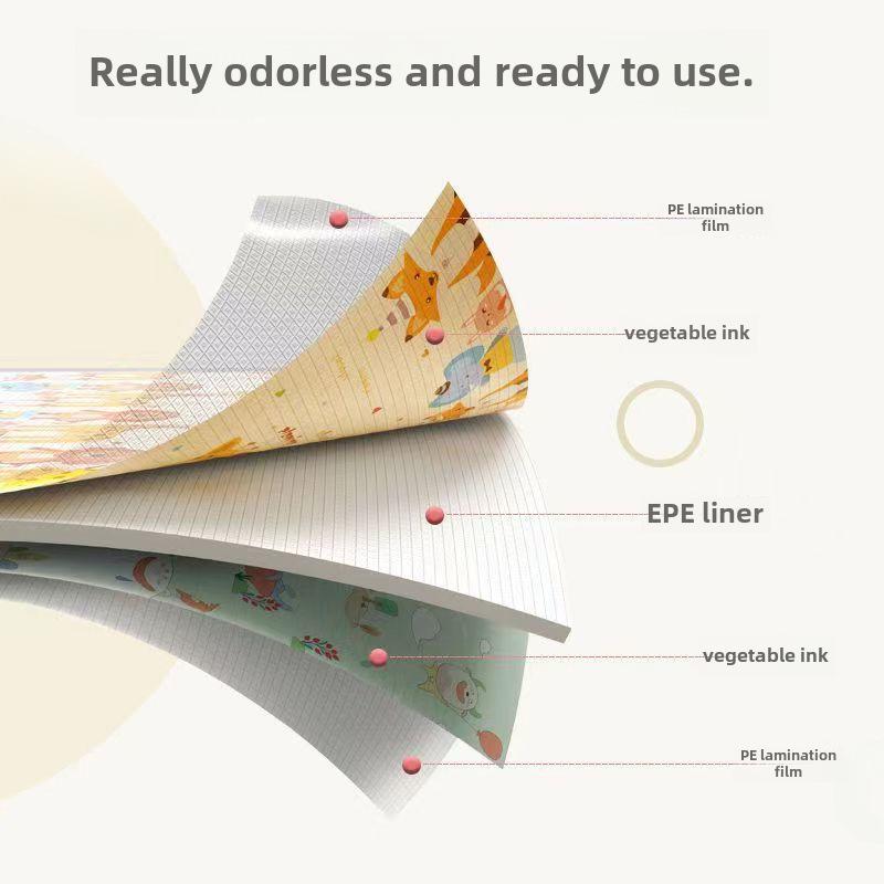 Thickened, Odorless Baby Crawling Mat: Foldable Foam with Cold Insulation for Living Room