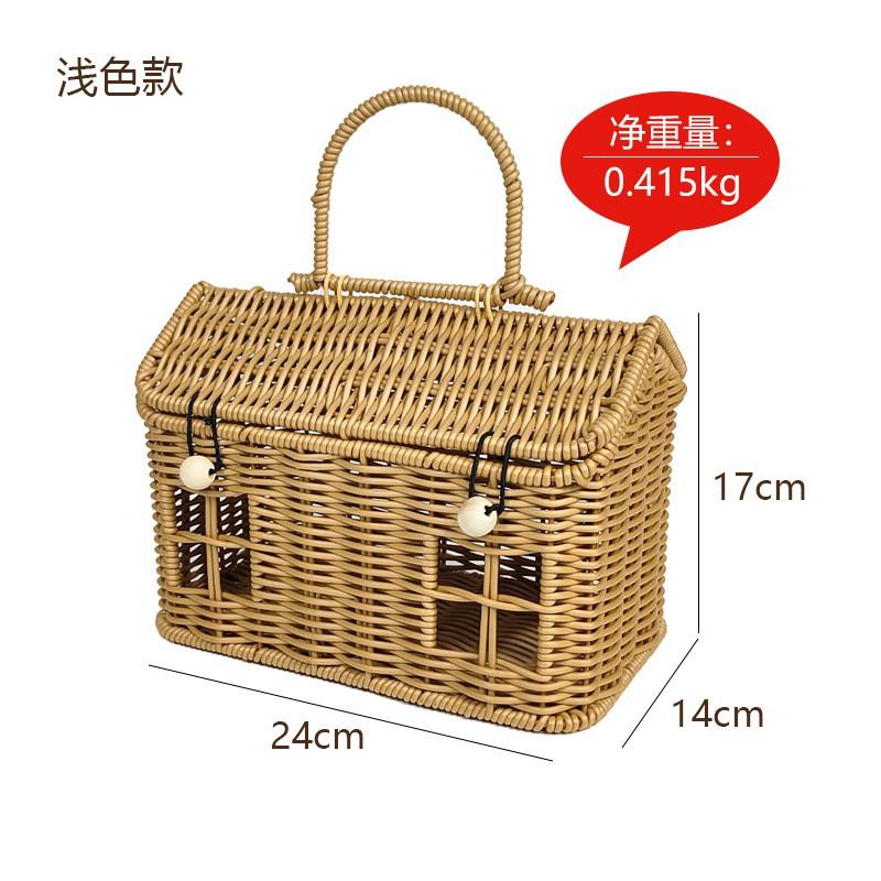 Portable Storage Basket With Handle Home Kitchen Snacks Fruits Organizer Lightweight PP Utility Bin