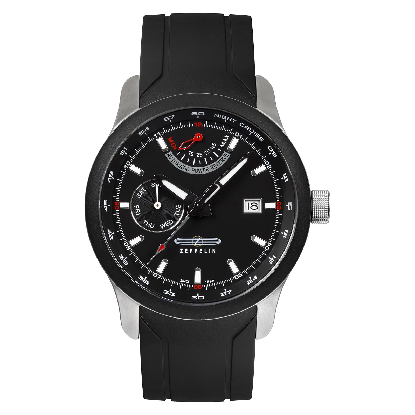 

Casual Watch Night Cruise Black [Zeppelin] 7262-2 Men s [Item]