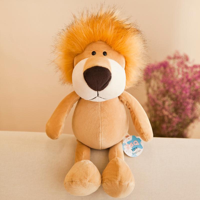 25CM Forest Animal Plush Stuffed Doll Soft Lion Elephant Monkey Giraffe Tiger Cute Plush Toy Children's Doll Birthday Gift