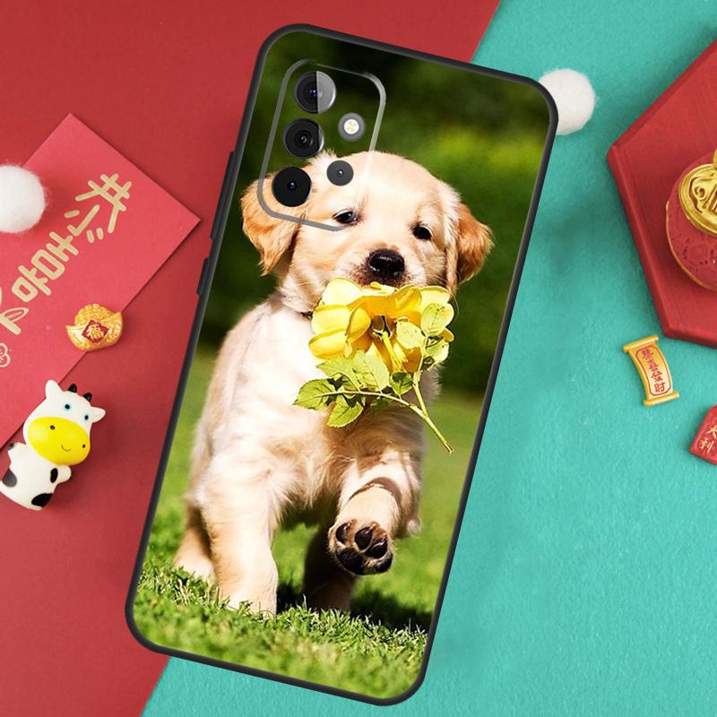 Golden Retriever Dog Case For Samsung Galaxy A16 A17 A54 A34 A14 A15 A35 A55 A52 A12 A32 A13 A33 A53 A26 A36 A56