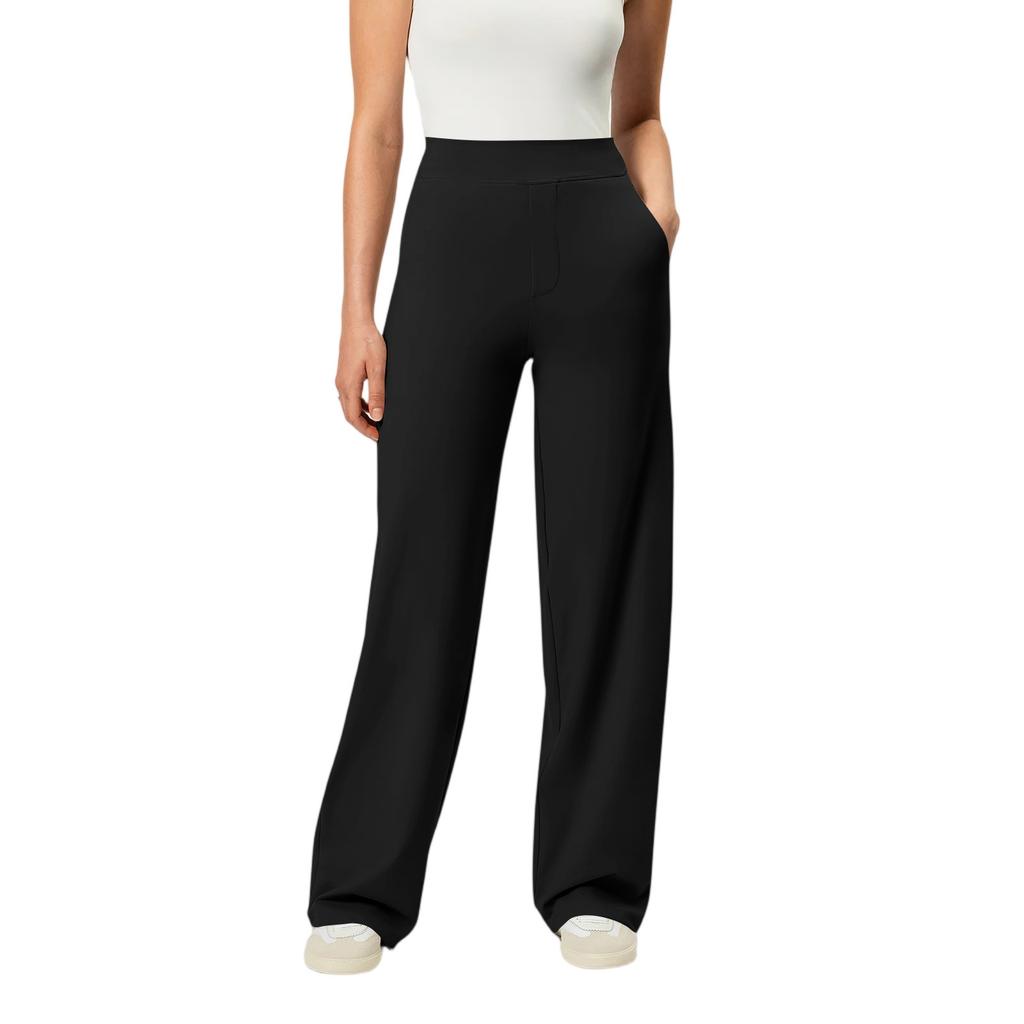 Široké kalhoty pro ženy Jógové kalhoty Tepláky s vysokým pasem a kapsami Strečové kalhoty Pohodlné sportovní tepláky na cvičení